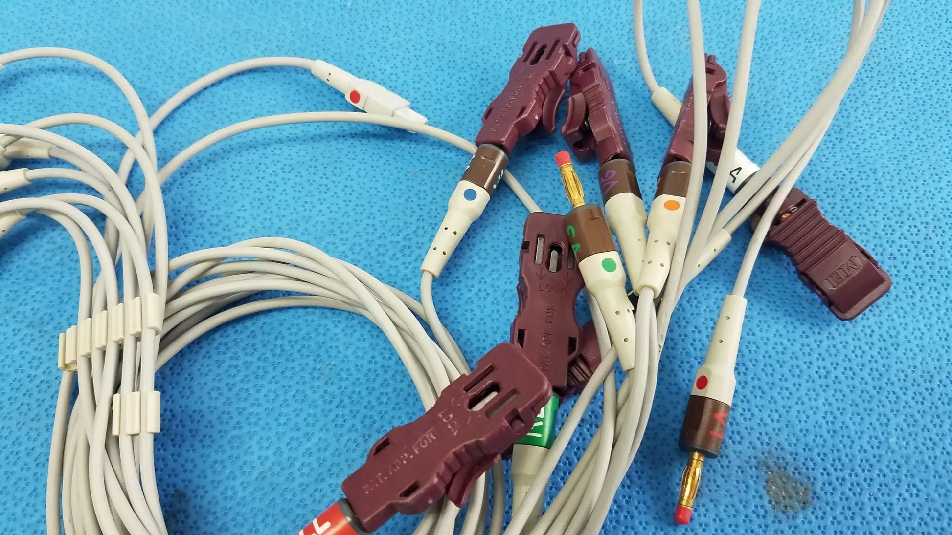 Lot of - 3 Electrocardiogram Patient Cables - ECG Cable