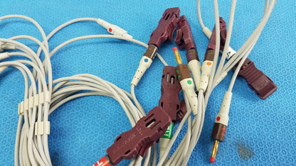 Lot of - 3 Electrocardiogram Patient Cables - ECG Cable