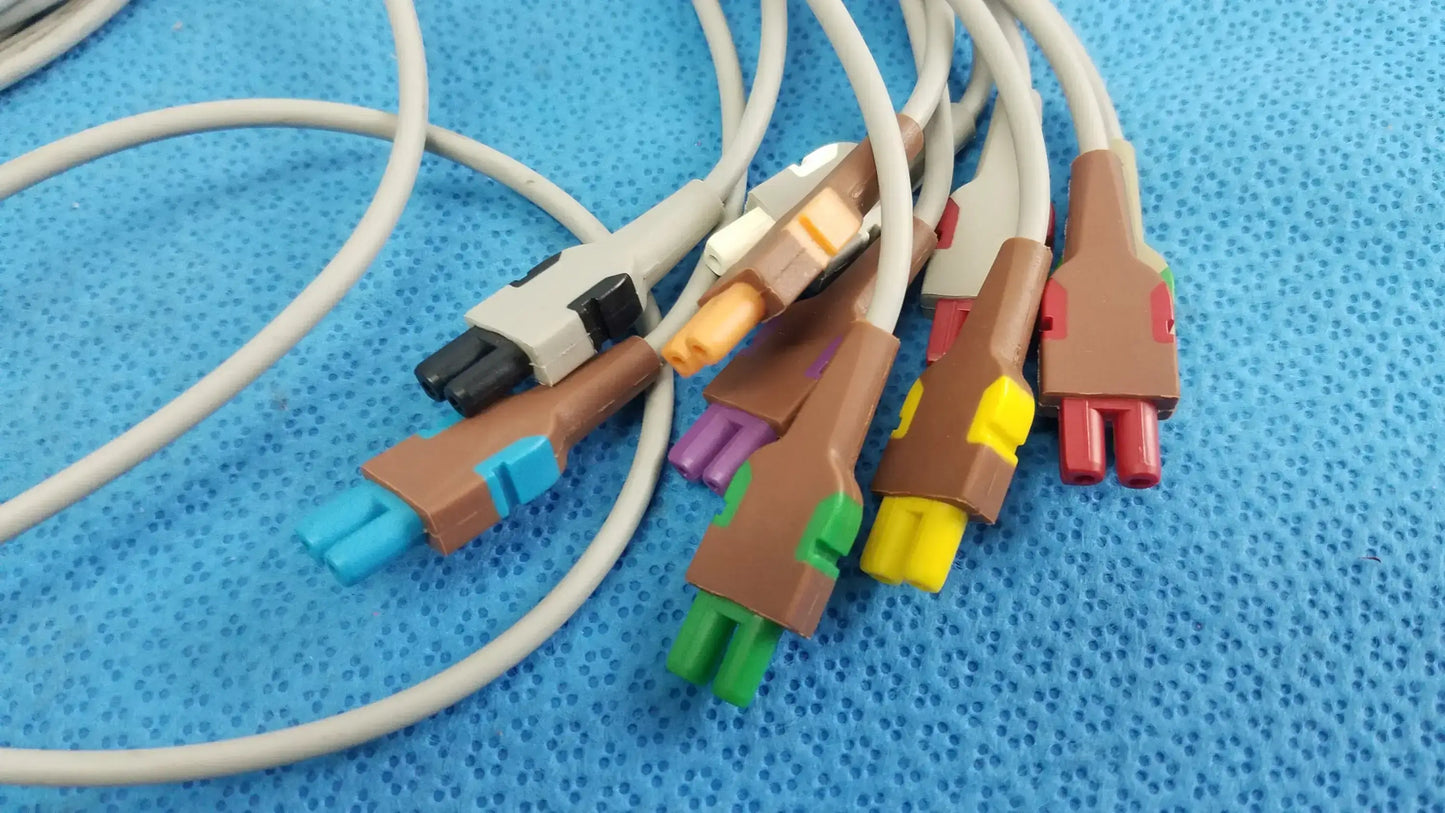 Lot of - 3 Electrocardiogram Patient Cables - ECG Cable