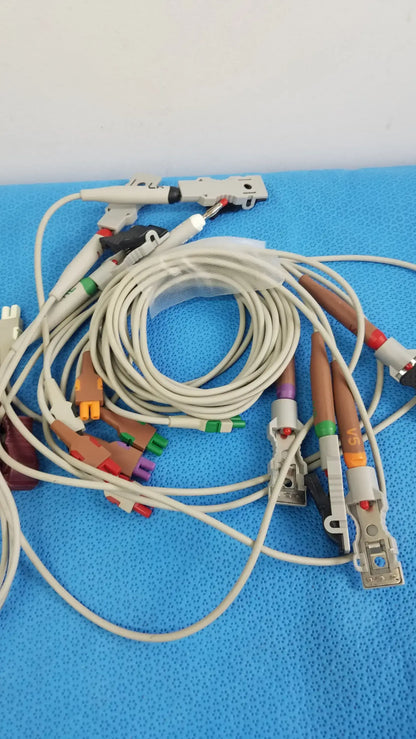 Lot of - 3 Electrocardiogram Patient Cables - ECG Cable
