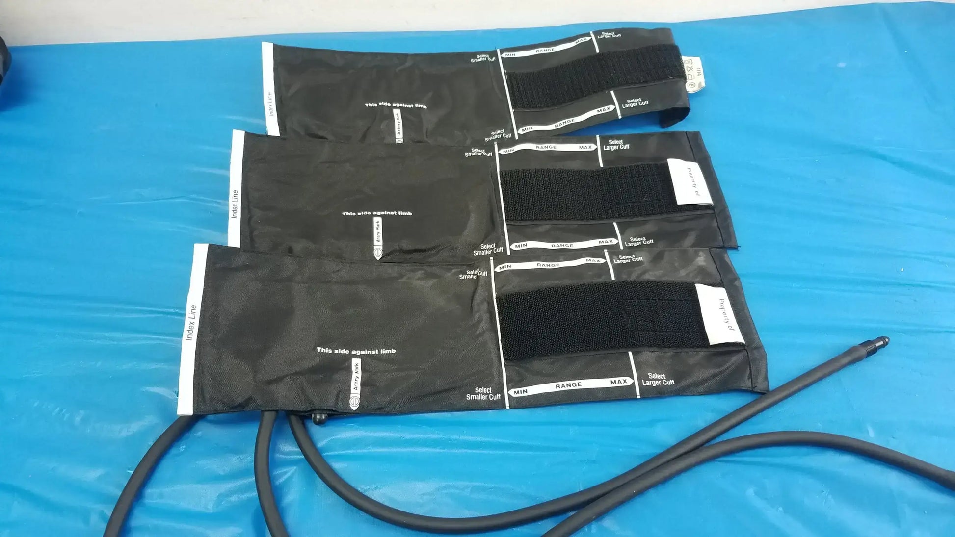 Lot of - 3 Henry Schein Adult Blood Pressure Cuffs Small 10 - Cuff