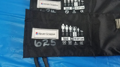 Lot of - 3 Henry Schein Adult Blood Pressure Cuffs Small 10 - Cuff