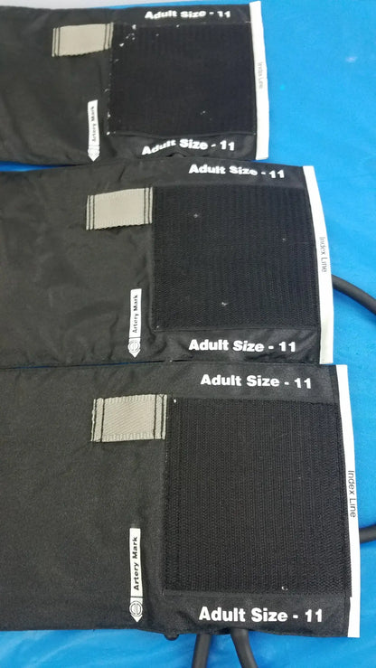 Lot of - 3 Henry Schein Blood Pressure Cuffs Adult 11 - Cuff