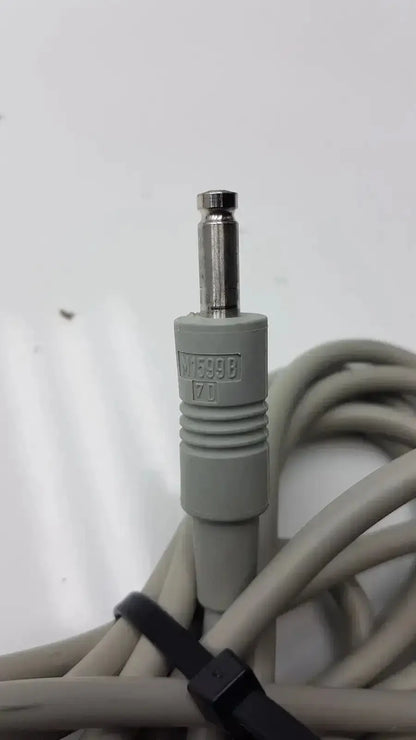 Gray medical-grade philips nibp air hose m1599b 7d adult cable connector with metallic plug and embossed model number