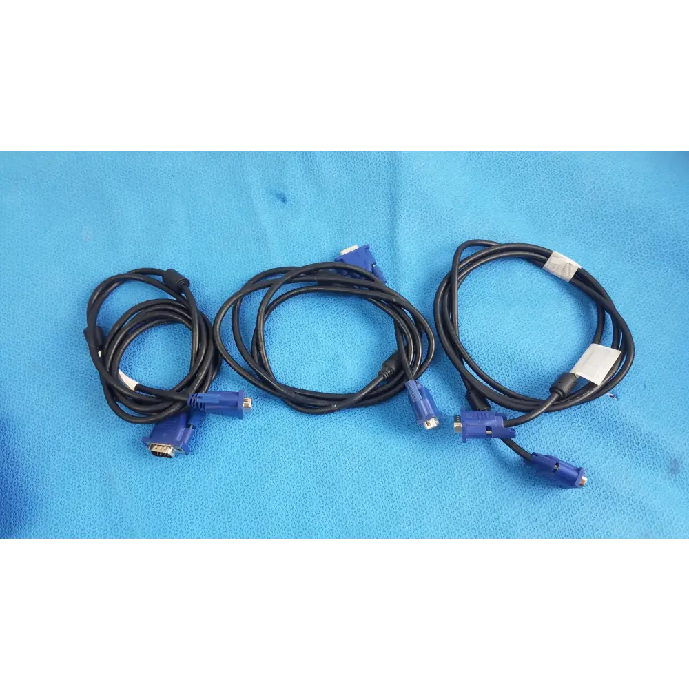 Lot of 3 - VGA Monitor Cables 15-Pin Male to Video Display - Cable