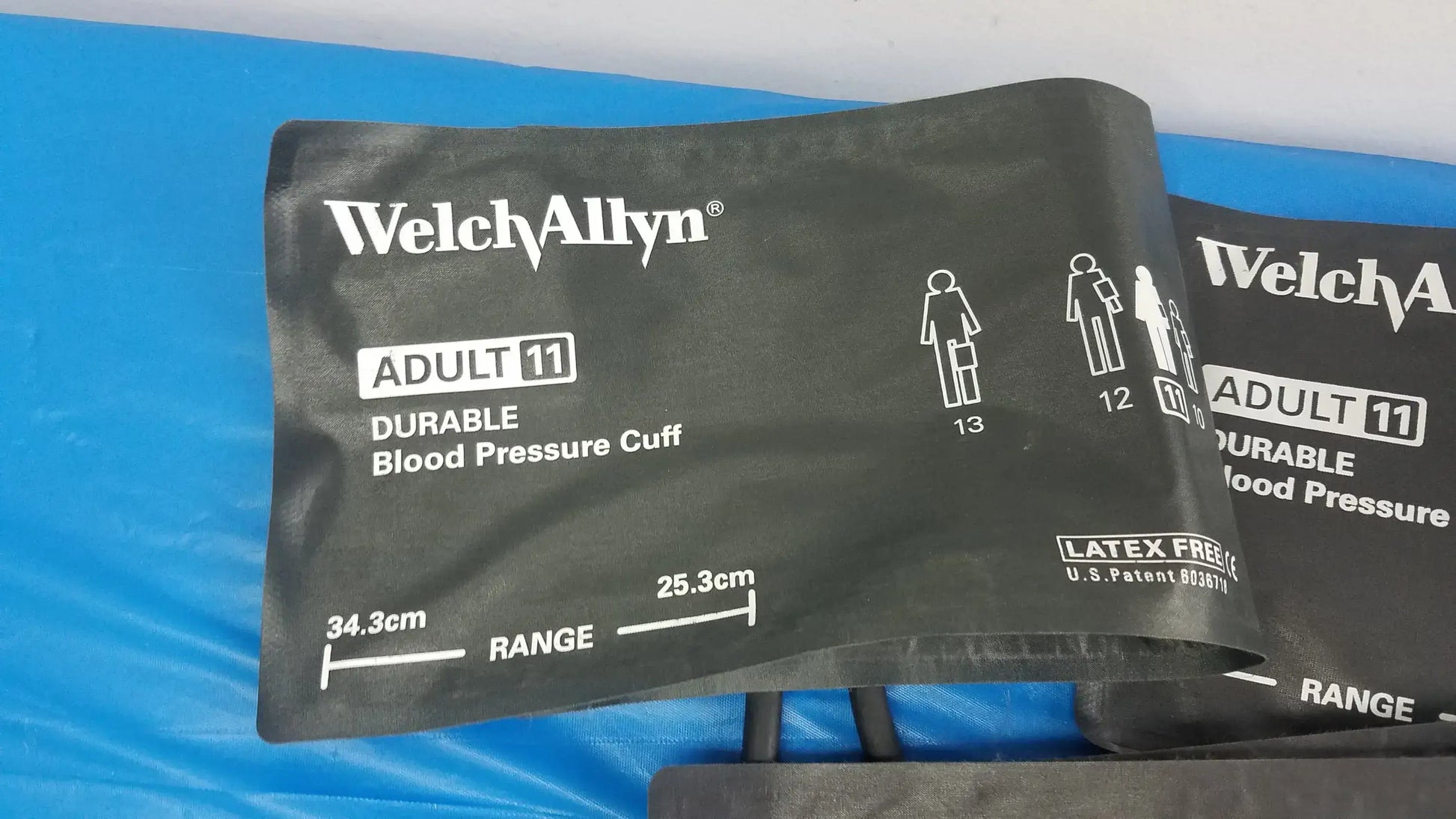 Lot of - 3 Welch Allyn Flexiport Reusable Blood Pressure Cuffs Adult 11 - FlexiPort Cuff