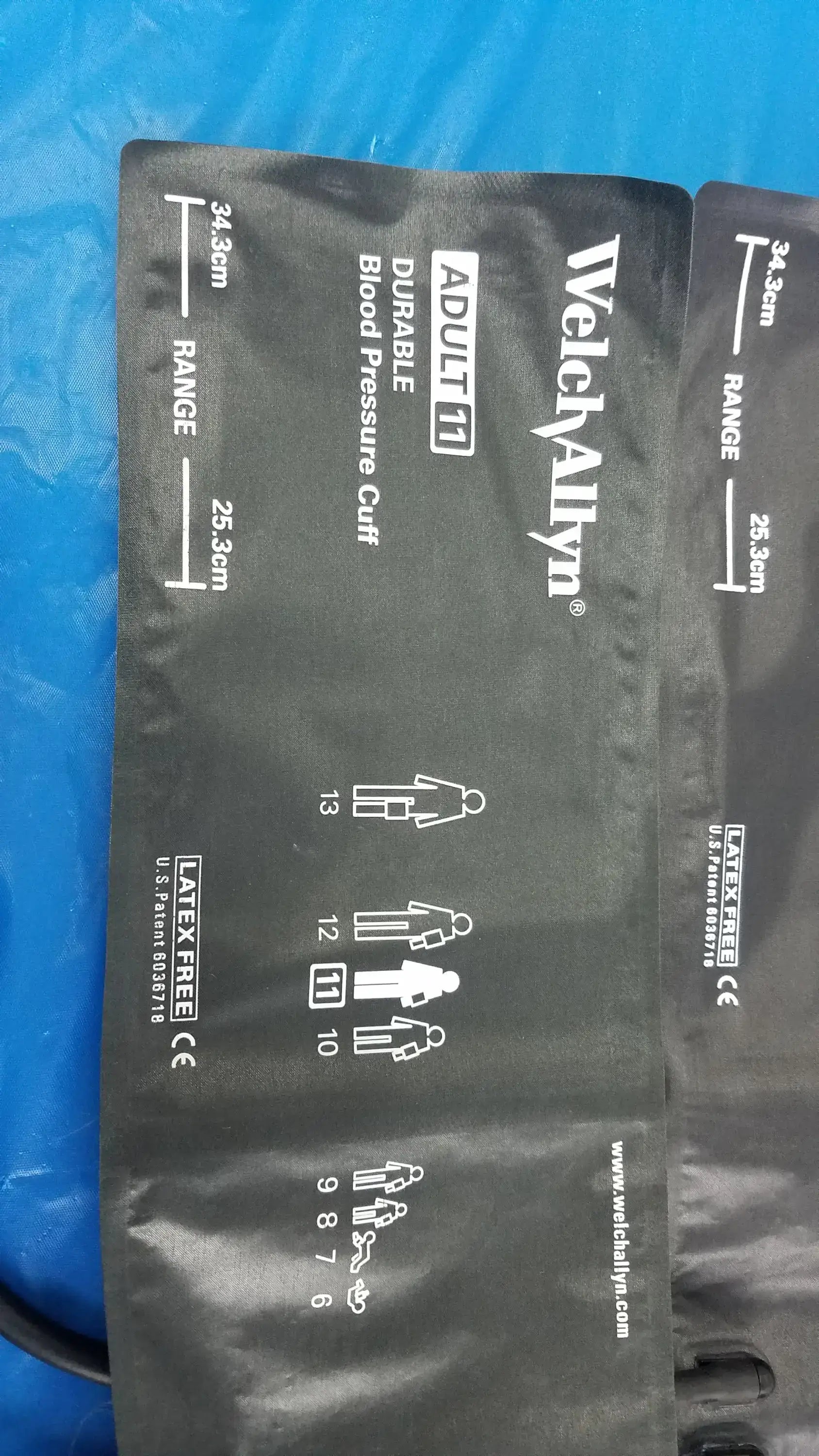 Lot of - 3 Welch Allyn Flexiport Reusable Blood Pressure Cuffs Adult 11 - FlexiPort Cuff