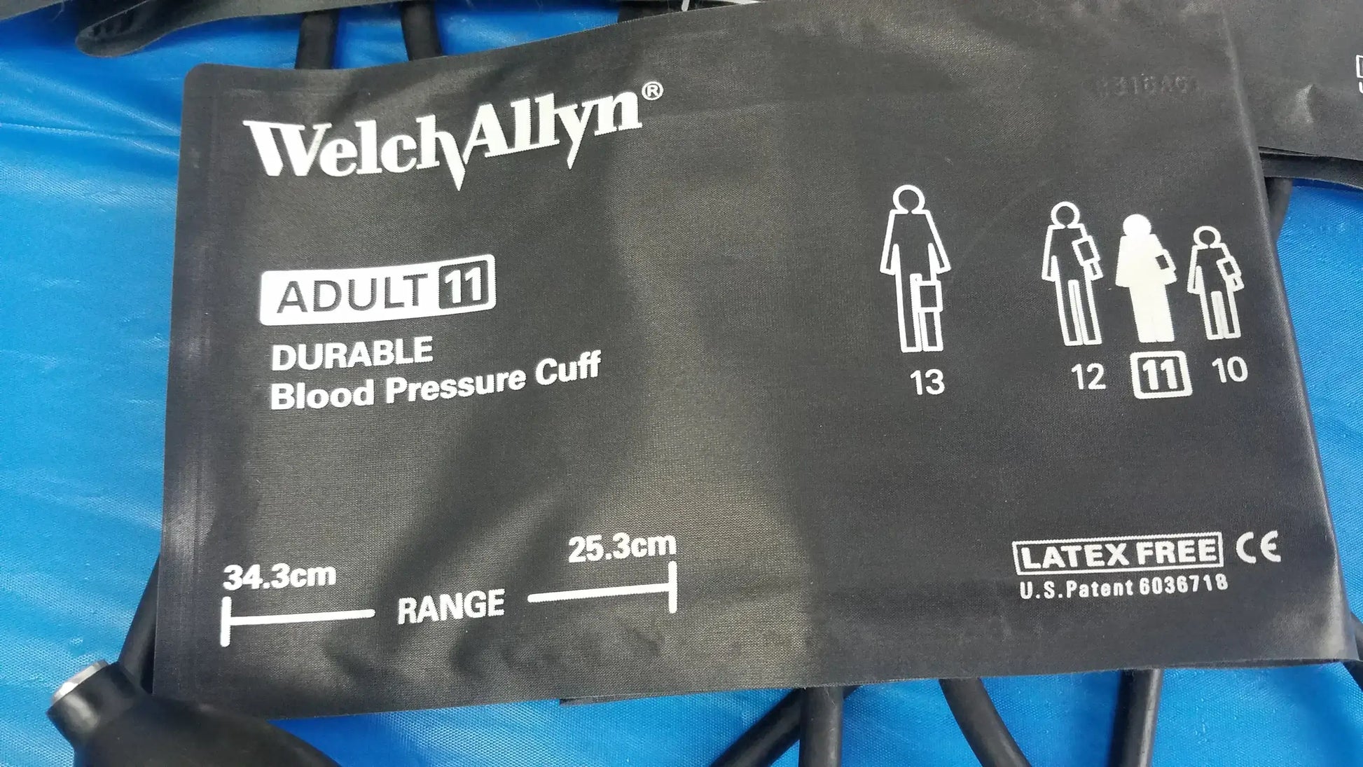 Lot of - 3 Welch Allyn Flexiport Reusable Blood Pressure Cuffs Adult 11 - FlexiPort Cuff