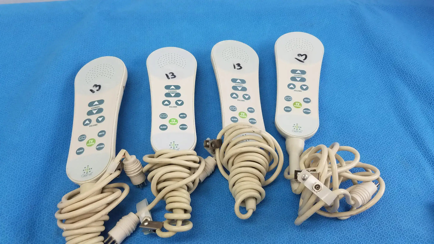 Lot of - 4 Curbell Gen4 Pillow Speaker TV Controller P/N 4D020N-Z500038