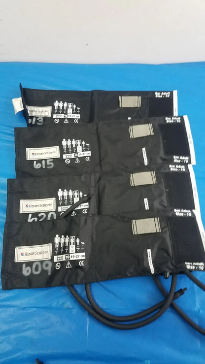 Lot of - 4 Henry Schein Adult Blood Pressure Cuffs Small 10 - Cuff