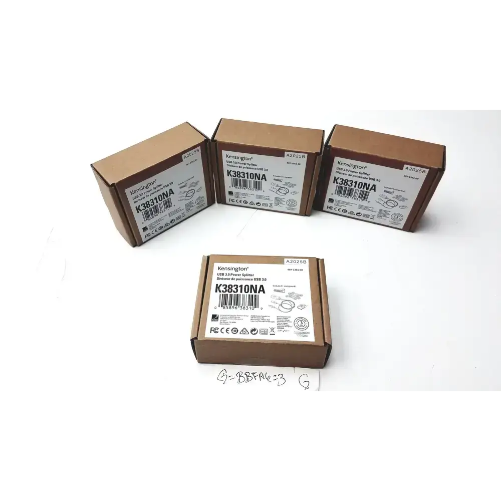 Lot of 4 Kensington K38310NA 60W USB 3.0 Power Splitter