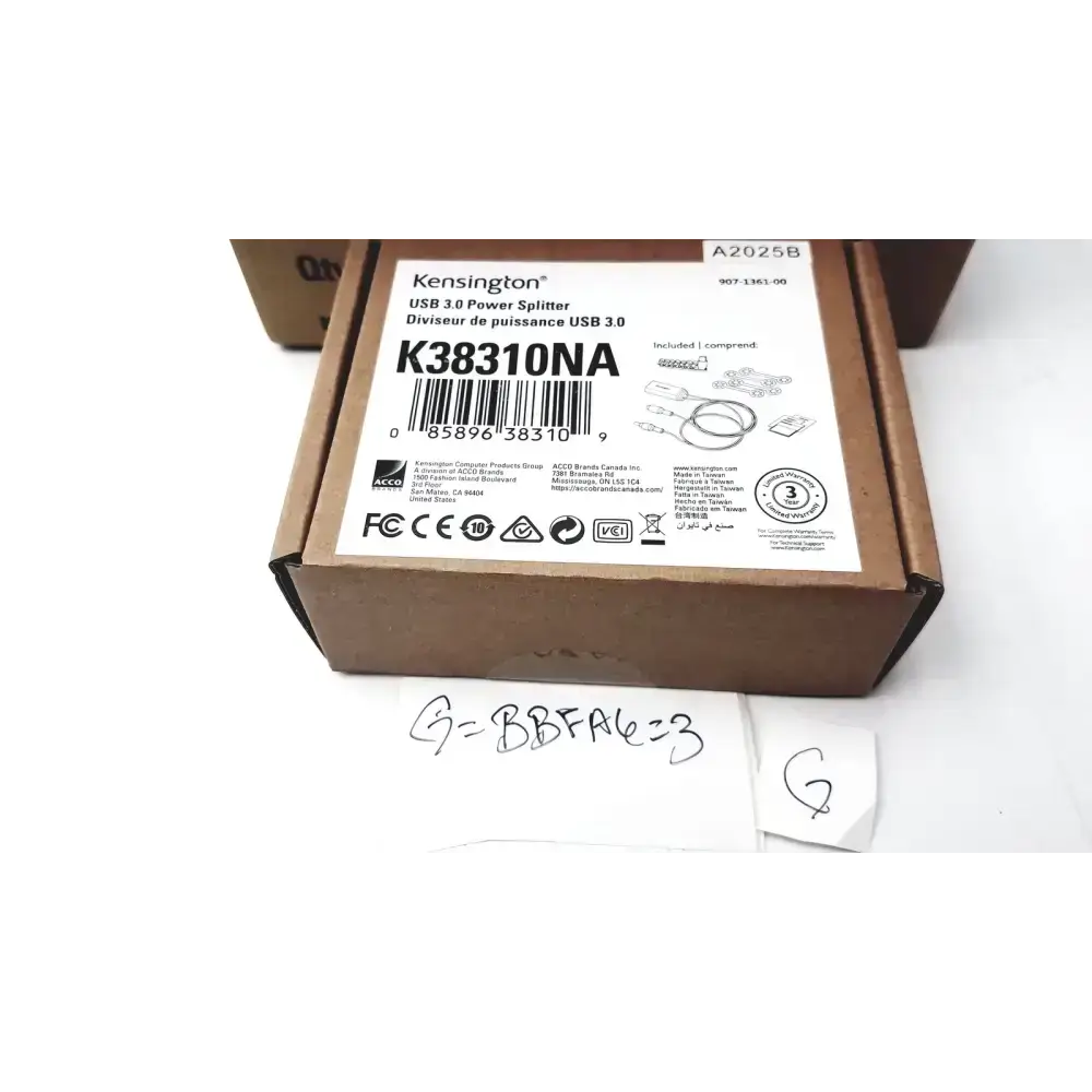 Lot of 4 Kensington K38310NA 60W USB 3.0 Power Splitter