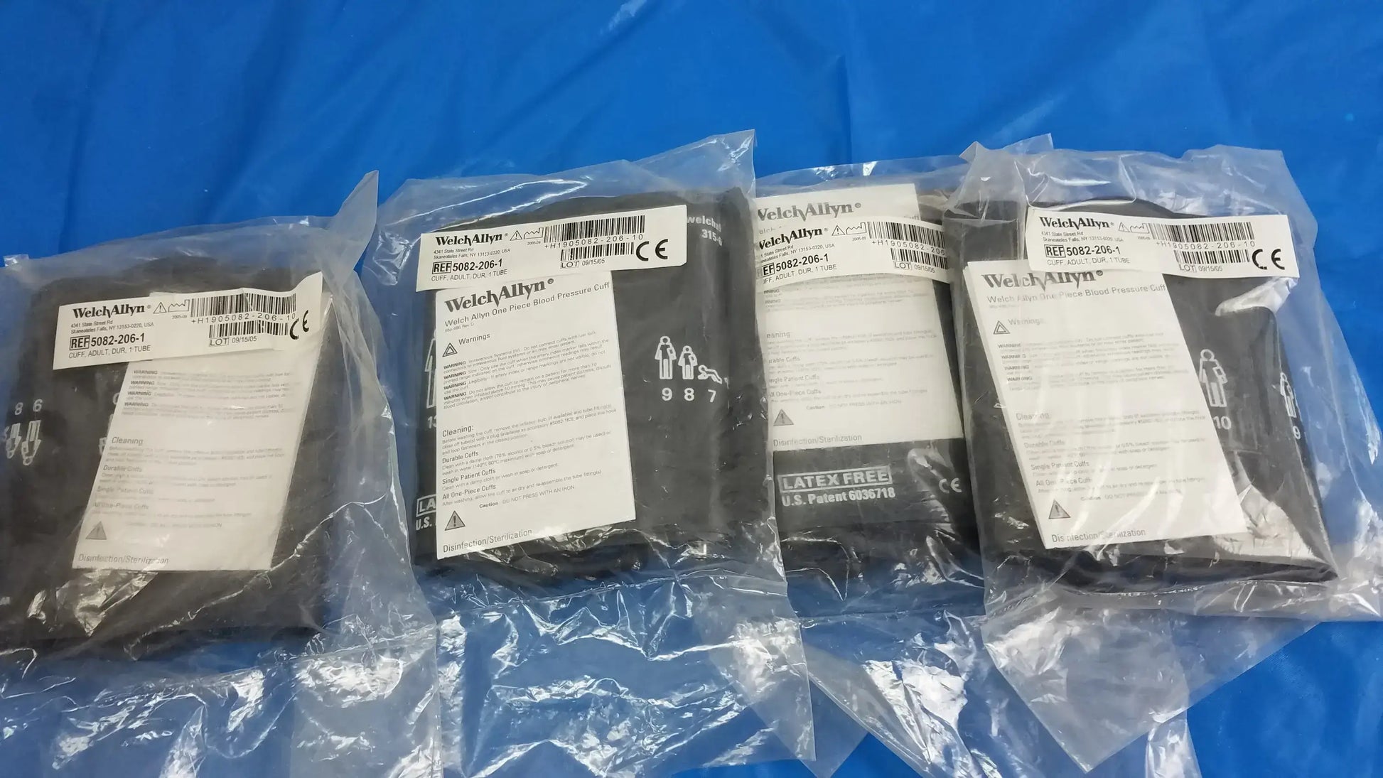 Lot of - 4 Welch Allyn Adult 11 Blood Pressure Cuffs Ref 5082-206-1 - Cuff