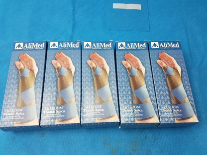 Lot of - 5 AliMed Freedom Thumb Spica Splint Medium/Large 5785