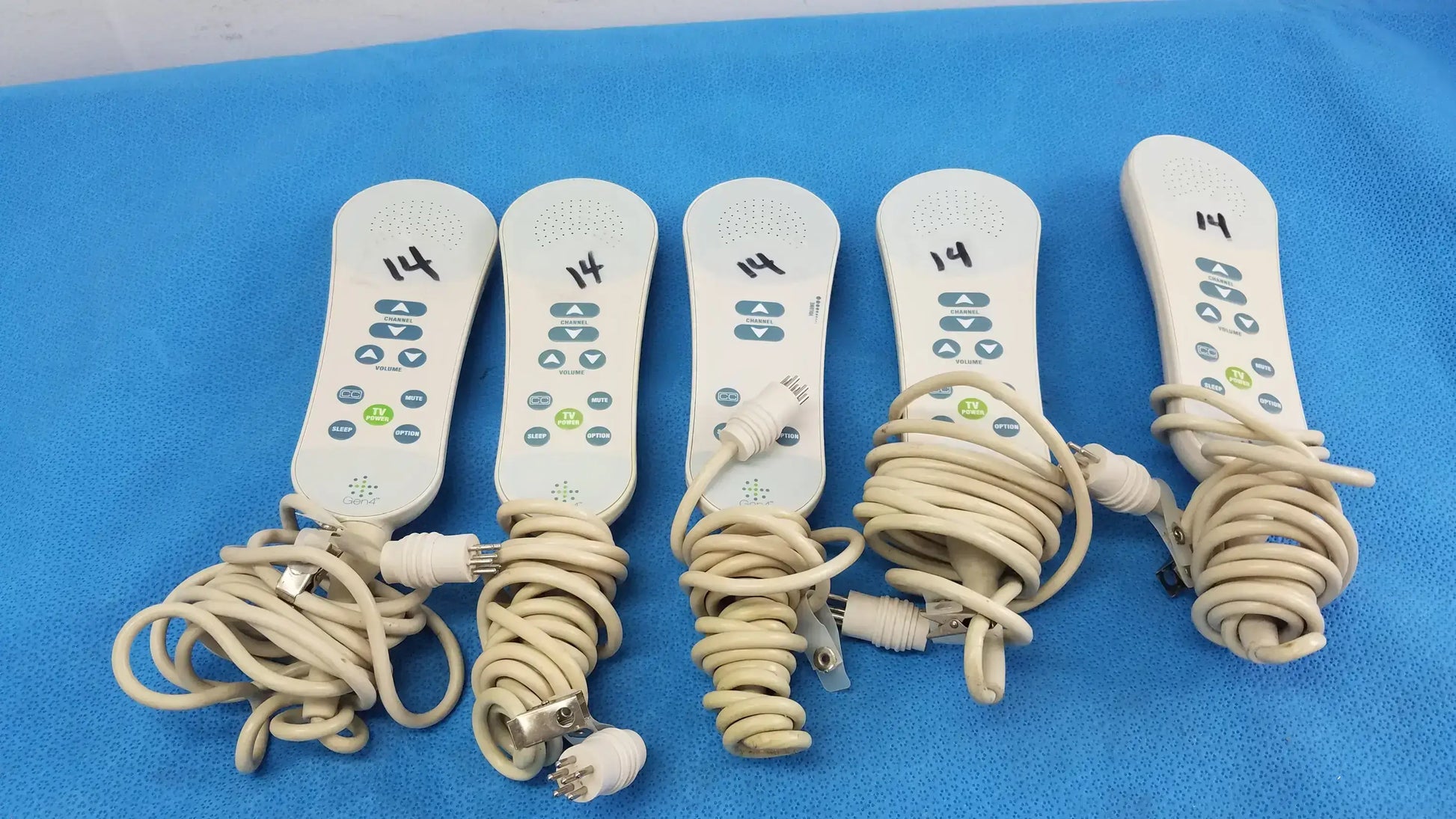 Lot of - 5 Curbell Gen4 Pillow Speaker TV Controller P/N 4D020N-Z500038