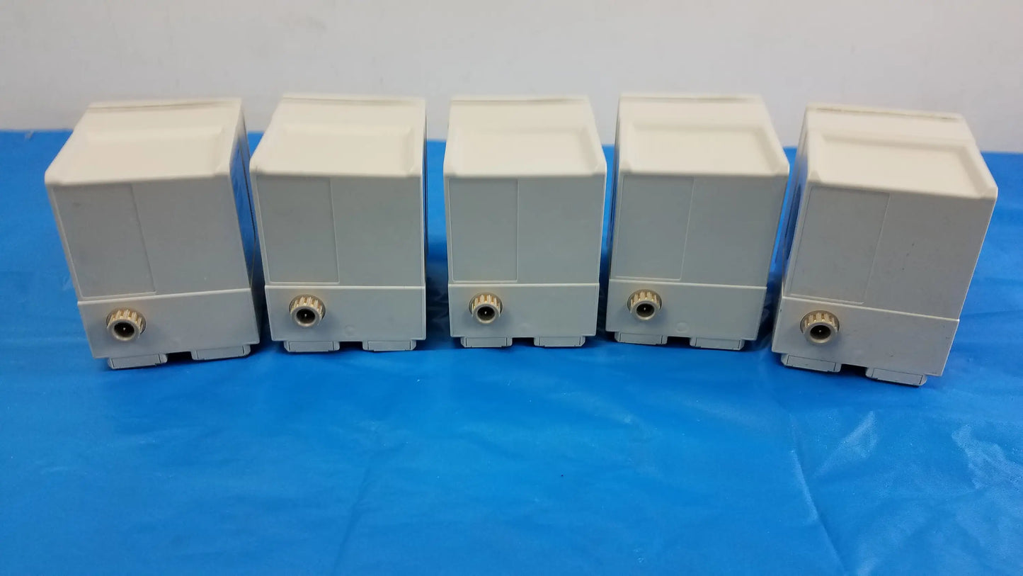 Lot of 5 philips m1116b recorder modules off-white plastic medical equipment with gold threaded connectors on front