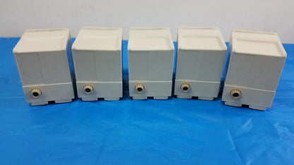 Lot of 5 philips m1116b recorder modules off-white plastic medical equipment with gold threaded connectors on front