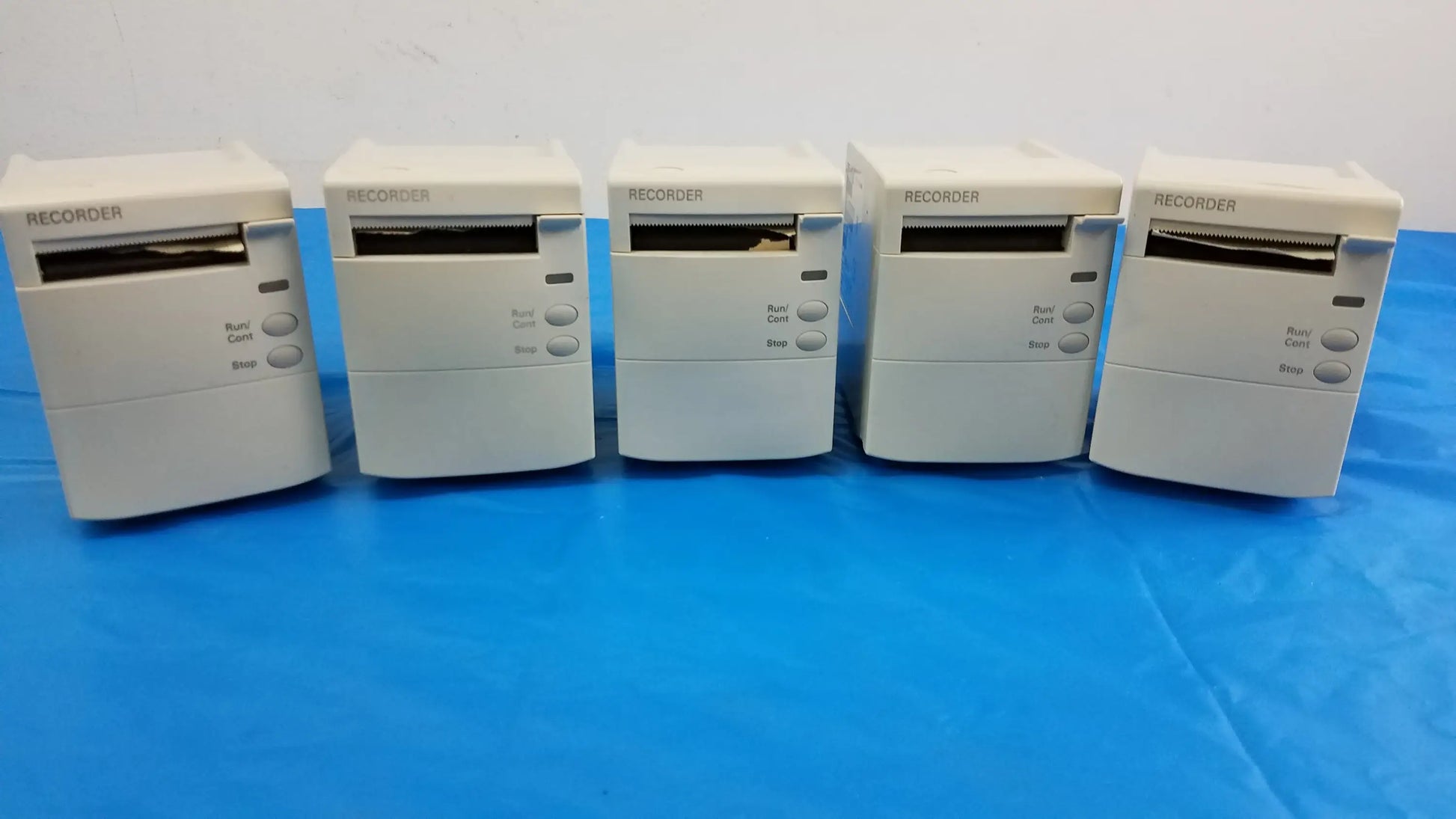 Lot of 5 beige philips m1116b recorder modules with compact design for patient monitor medical equipment