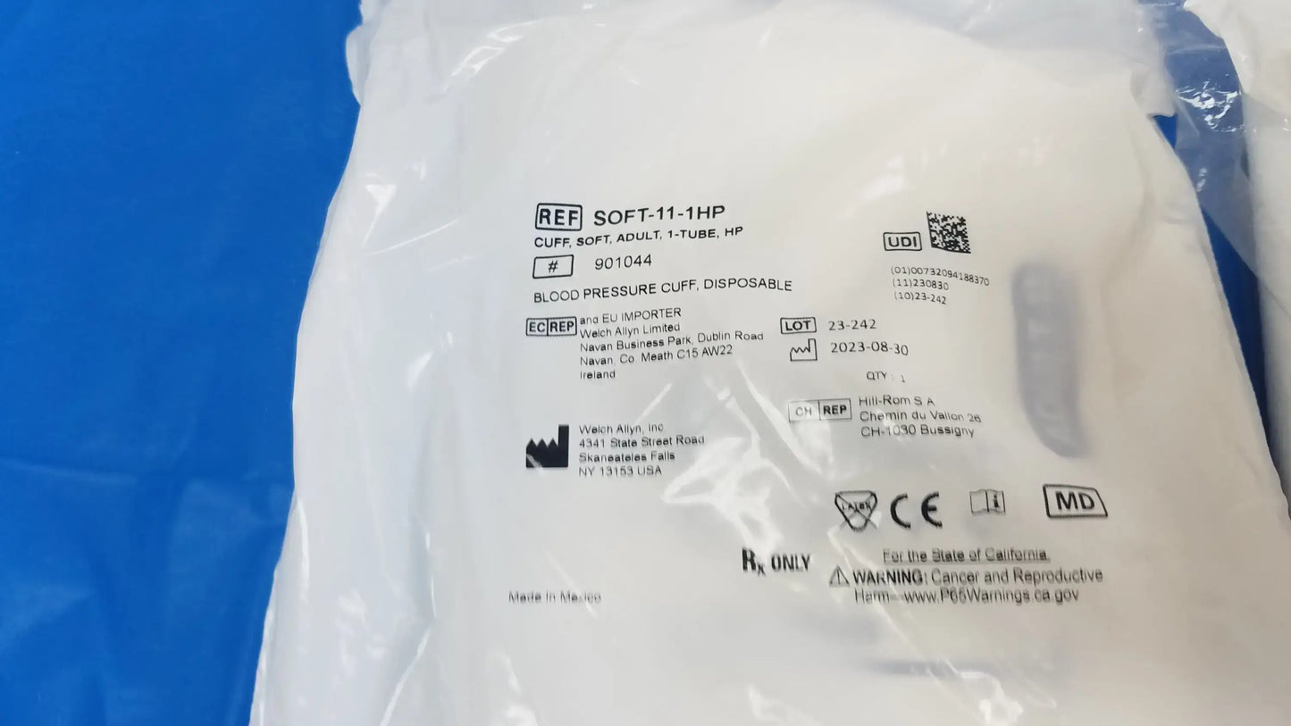 Lot of - 5 Wlech Allyn Disposable Blood Pressure Cuff 901044