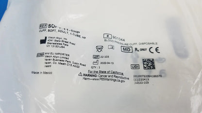 Lot of - 5 Wlech Allyn Disposable Blood Pressure Cuff 901044