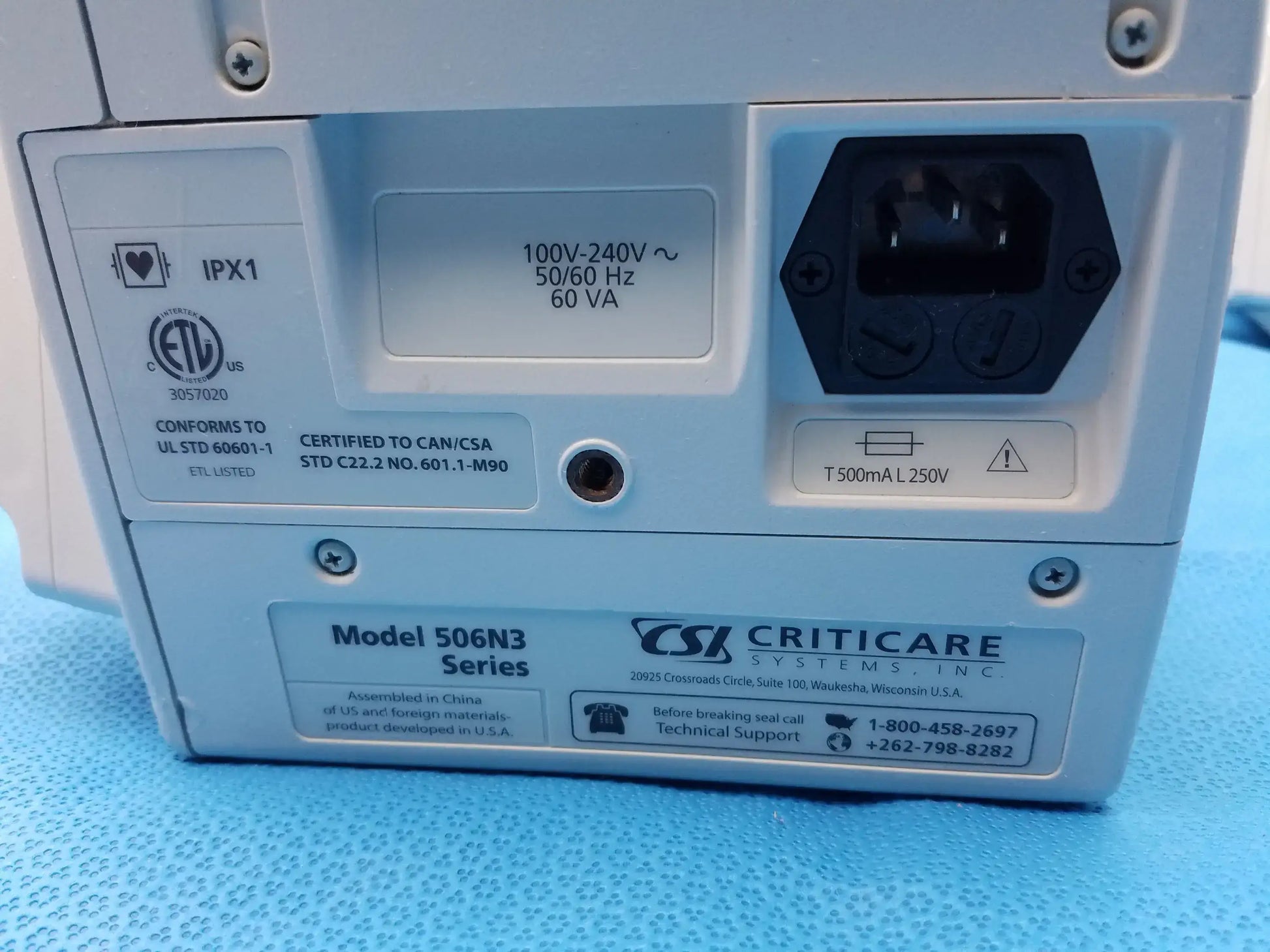 Lot of - 6 CSI Criticare 506N3 Series SPo2 Patient Monitor