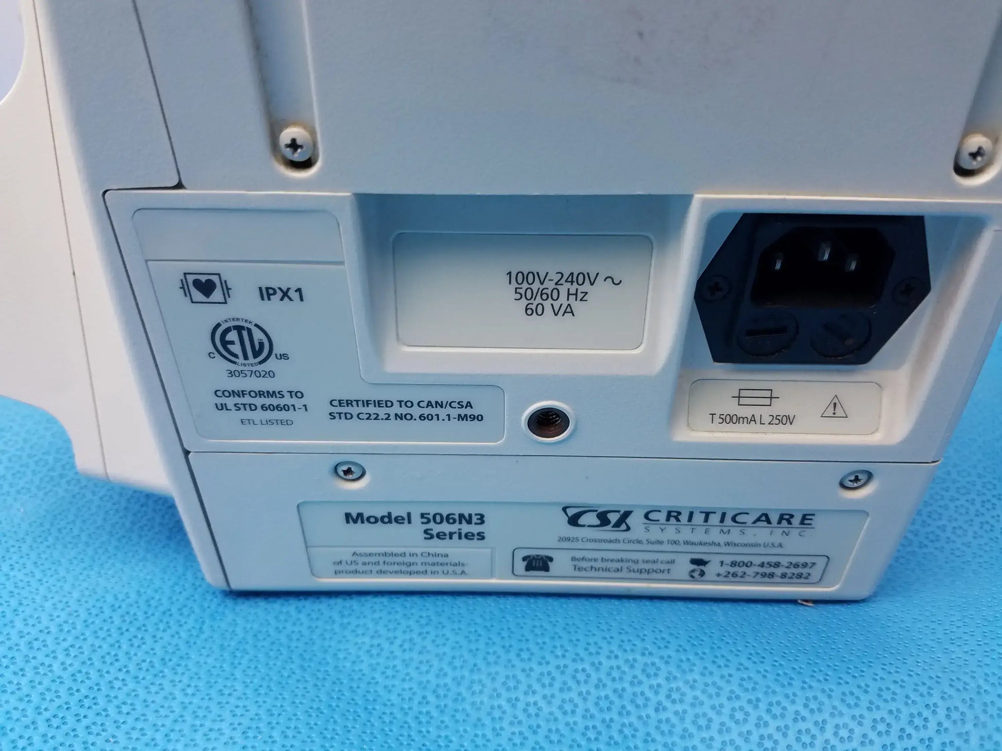 Lot of - 6 CSI Criticare 506N3 Series SPo2 Patient Monitor