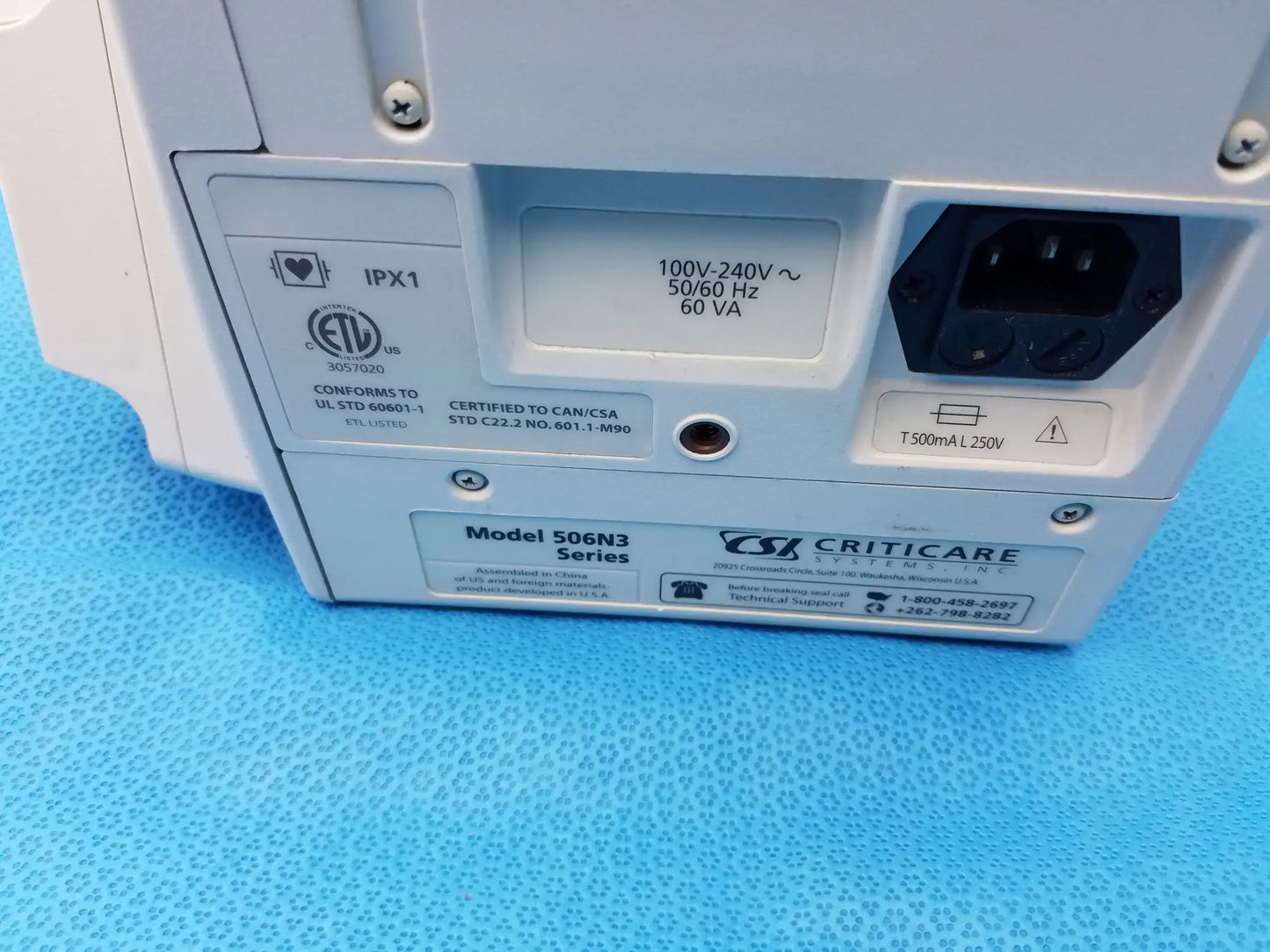 Lot of - 6 CSI Criticare 506N3 Series SPo2 Patient Monitor