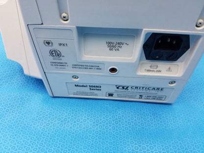 Lot of - 6 CSI Criticare 506N3 Series SPo2 Patient Monitor