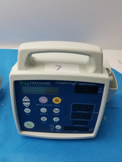 Lot of - 6 CSI Criticare Comfort Cuff 506N3 Series SPo2 Patient Monitor