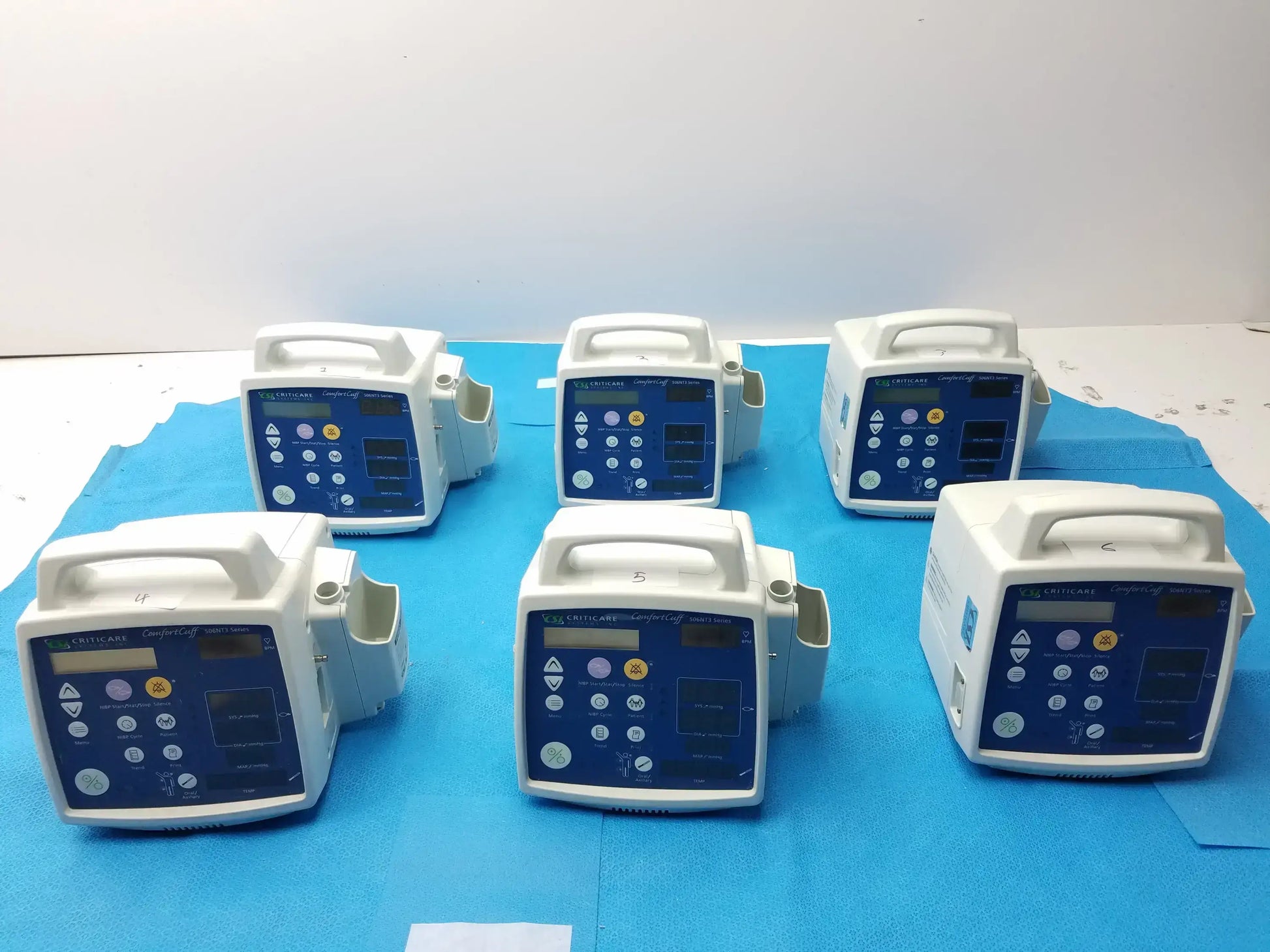Lot of - 6 CSI Criticare Comfort Cuff 506N3 Series SPo2 Patient Monitor