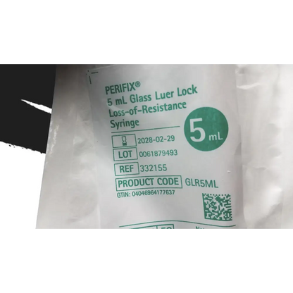 Lot of 79 Perifix 5 mL Glass Luer Lock Loss Resistance Syringe Ref. 332155