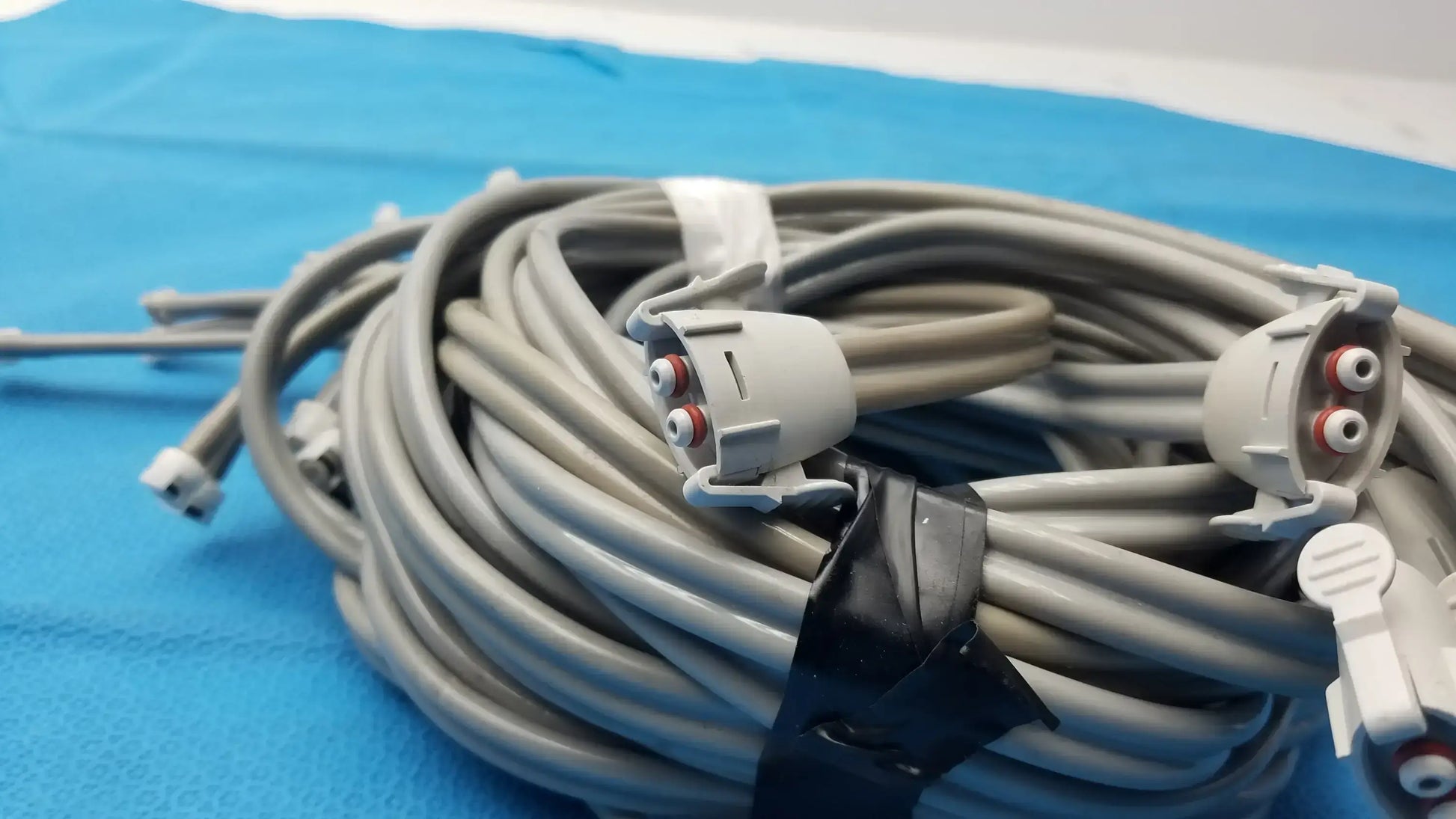 LOT OF 9 Double Tube NIBP Blood Pressure Hose Fast Connector