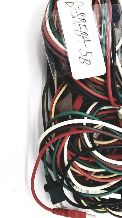 A bundle of multicolored mix mindray compatible ecg leadwire with a white label attached for compatible ecg use