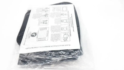 Black rubber sealant bag with instructional paper for lumbar sacral orthosis lumbosacral support with thermoplastic insert