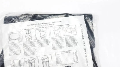 Black rectangular thermoplastic lumbar support insert in original packaging for sacral orthosis val5n large lumbosacral
