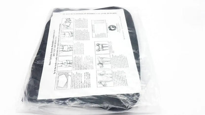 Black fabric laundry bag with printed care instructions in clear packaging for val5n large lumbosacral orthosis sacral orthosis val5n