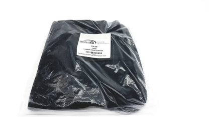 Black leather sacral orthosis val5n shoulder bag with thermoplastic inner lining packaged in clear plastic