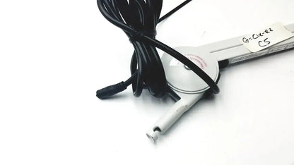 White plastic caliper with black coiled cable wrapped around it for luxo lfg028214 lfm led 3 diopter lens clamp product