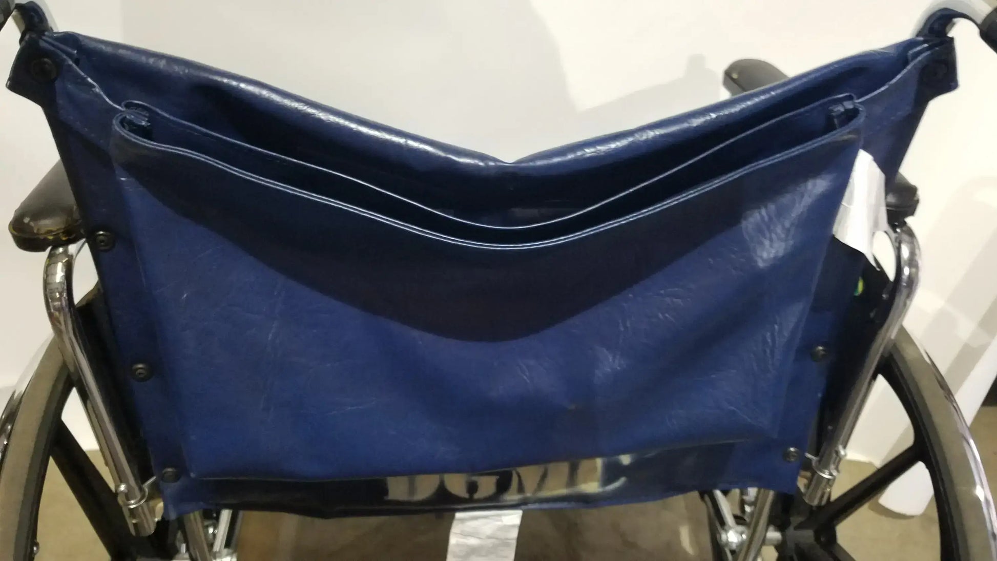 Manual Folding Wheelchair - Heavy Duty Blue Seat Mobility Aid