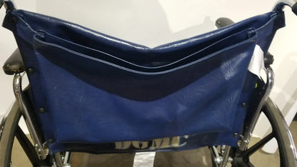 Manual Folding Wheelchair - Heavy Duty Blue Seat Mobility Aid