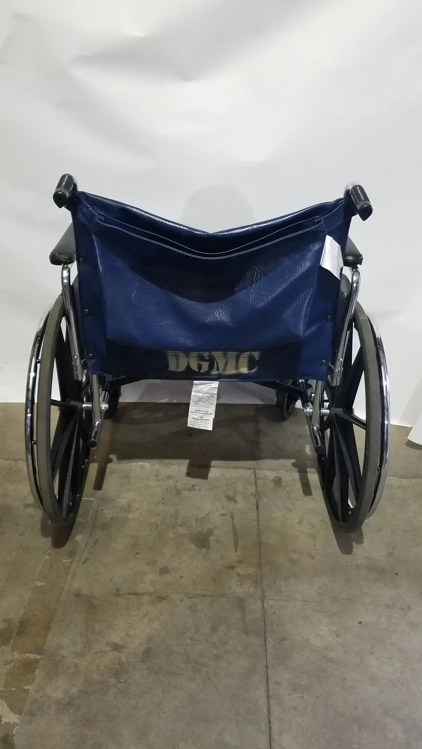 Manual Folding Wheelchair - Heavy Duty Blue Seat Mobility Aid