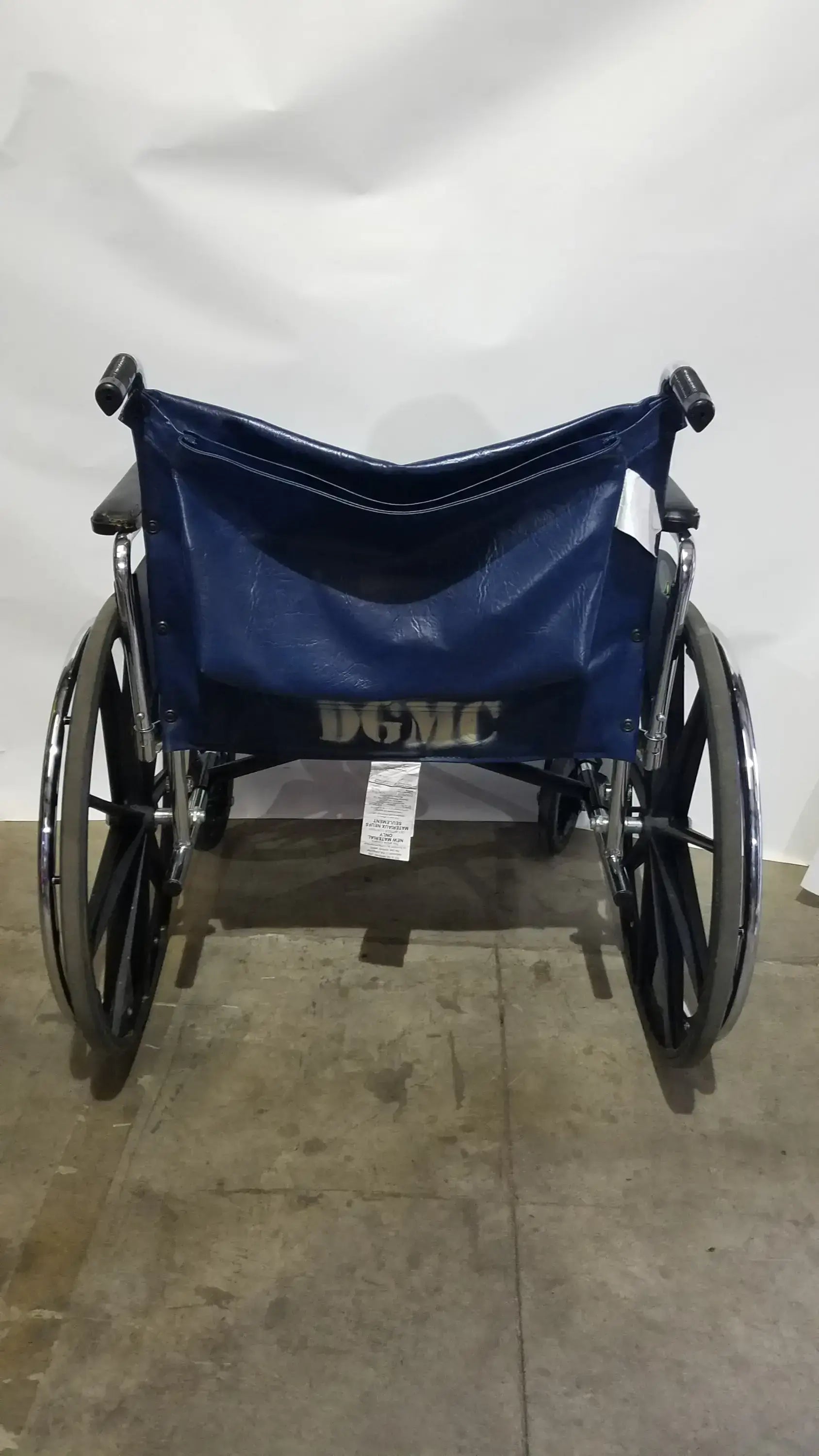 Manual Folding Wheelchair - Heavy Duty Blue Seat Mobility Aid
