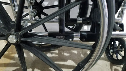 Manual Folding Wheelchair - Heavy Duty Blue Seat Mobility Aid