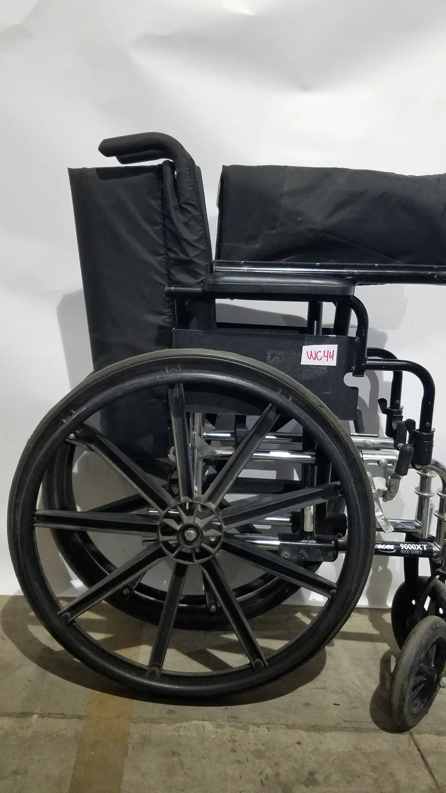 Manual Wheelchair - Durable Black Seat Mobility Assist