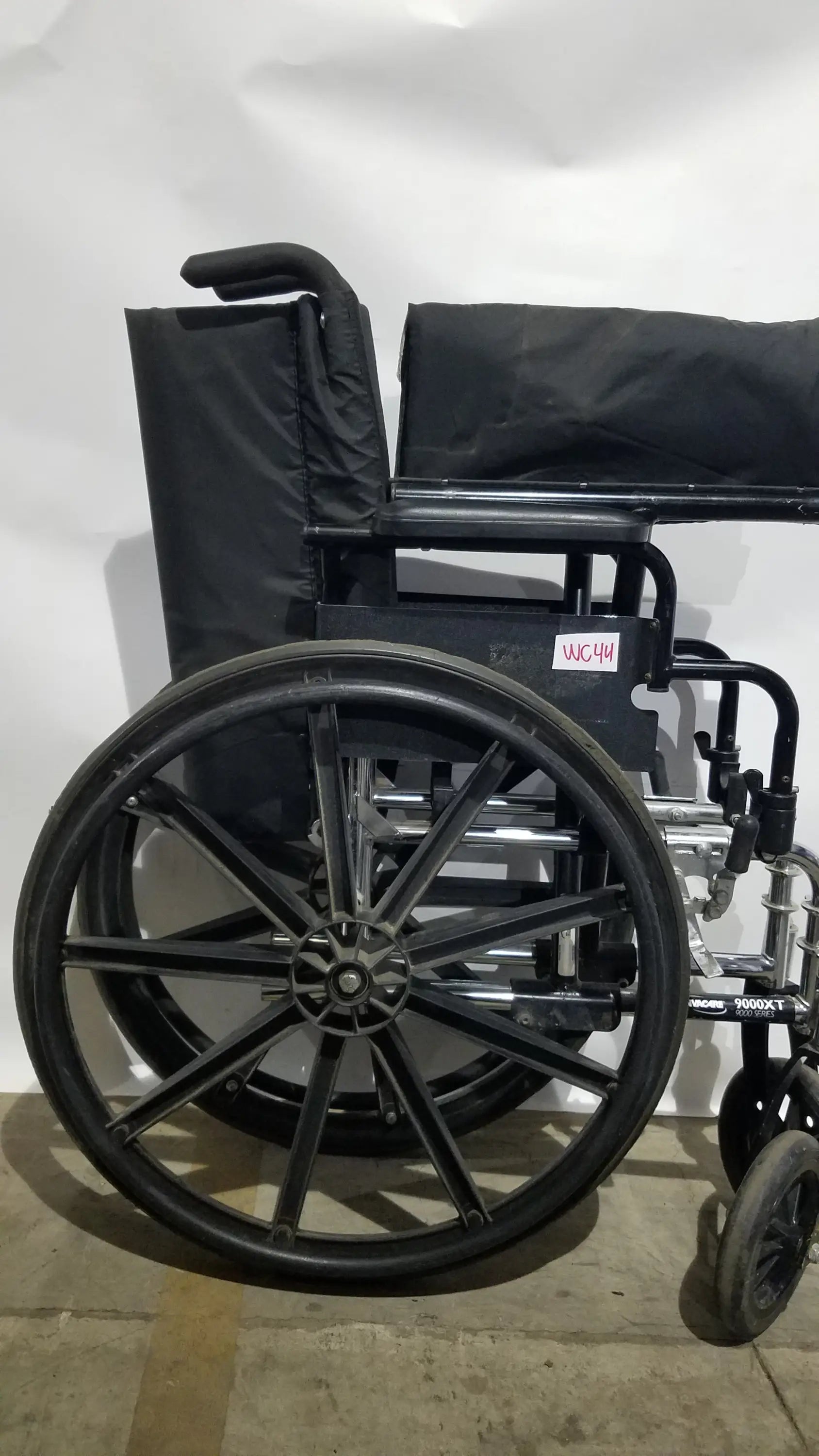 Manual Wheelchair - Durable Black Seat Mobility Assist