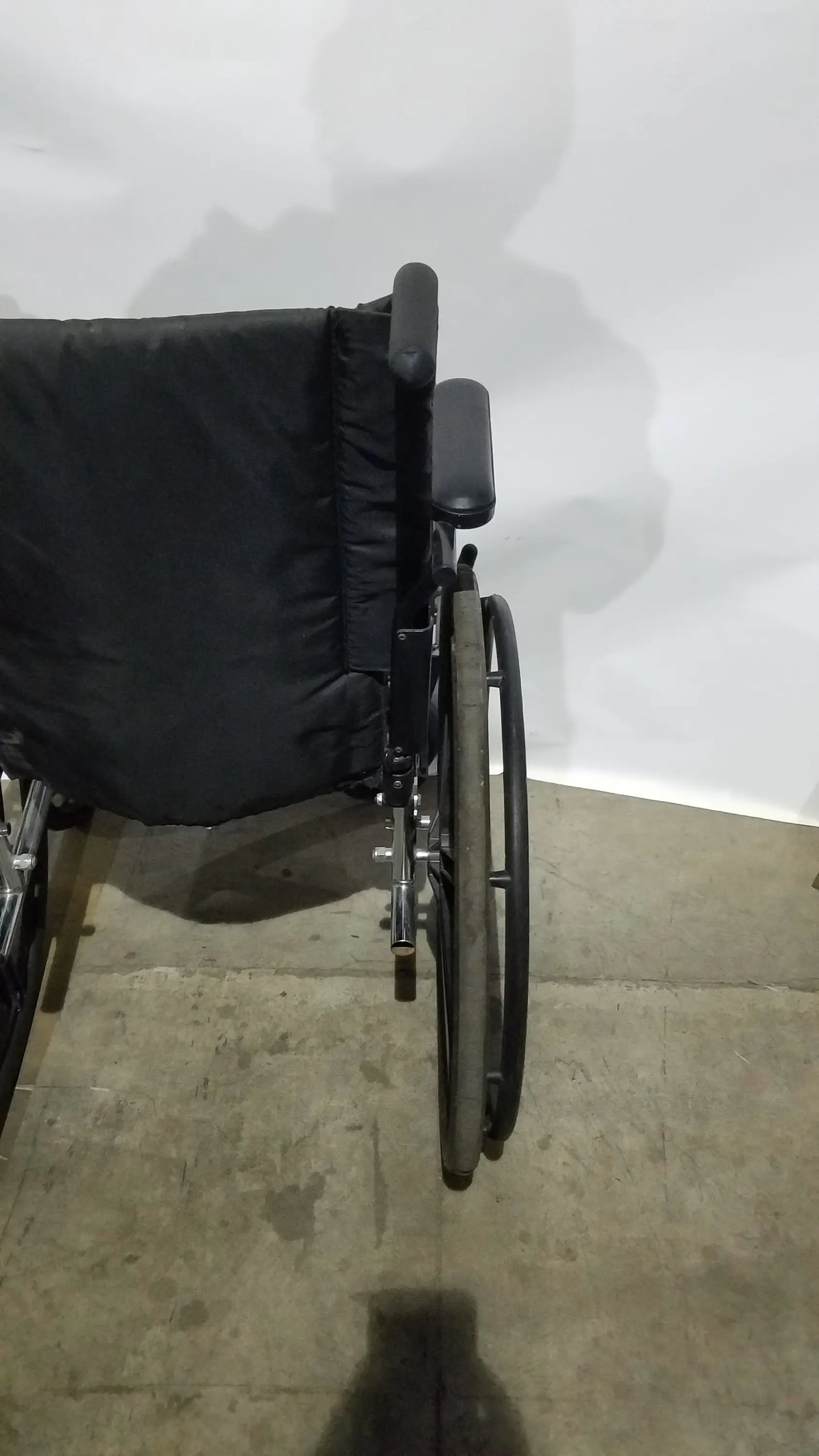 Manual Wheelchair - Durable Black Seat Mobility Assist