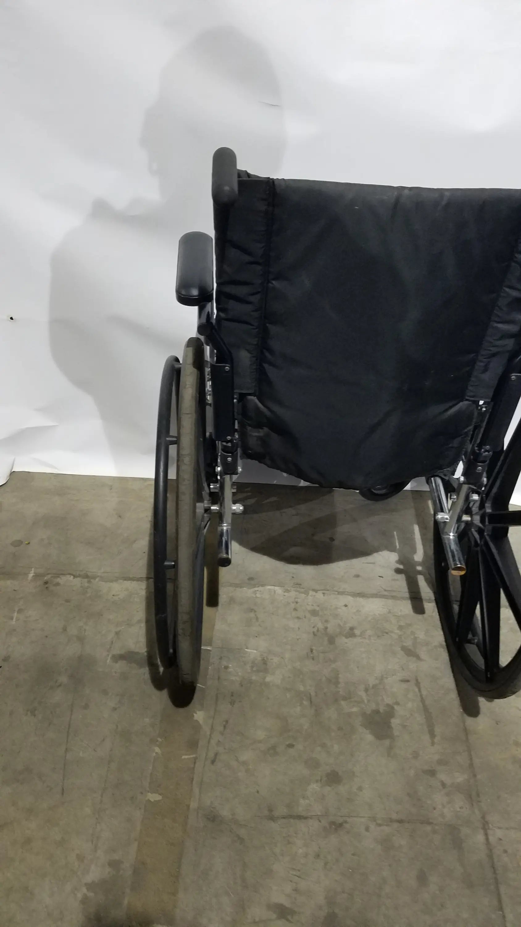 Manual Wheelchair - Durable Black Seat Mobility Assist