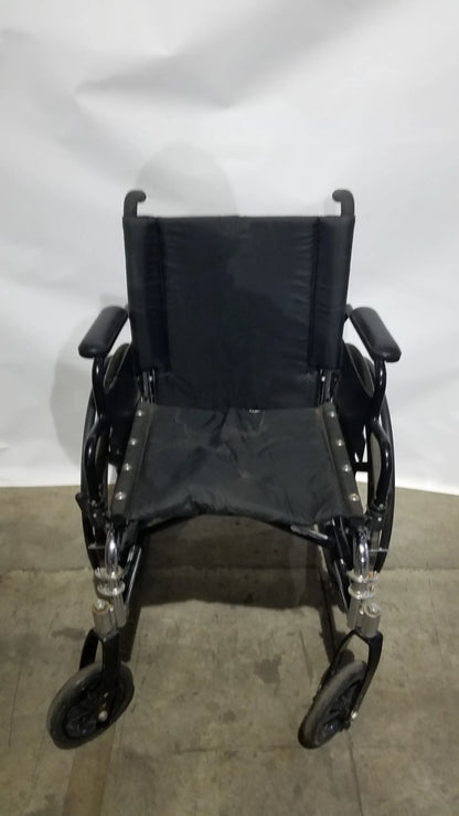 Manual Wheelchair - Durable Black Seat Mobility Assist