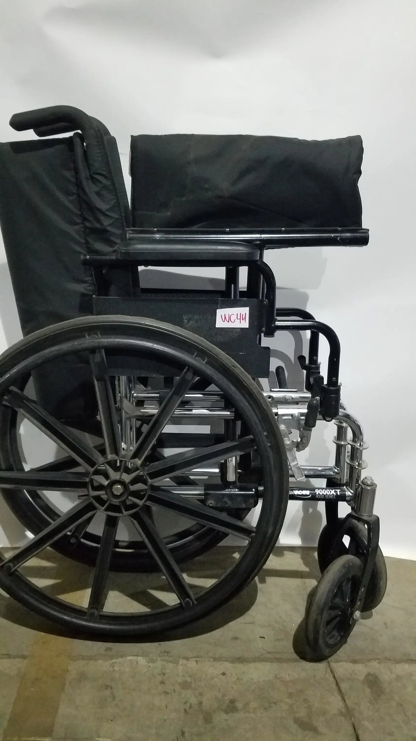 Manual Wheelchair - Durable Black Seat Mobility Assist