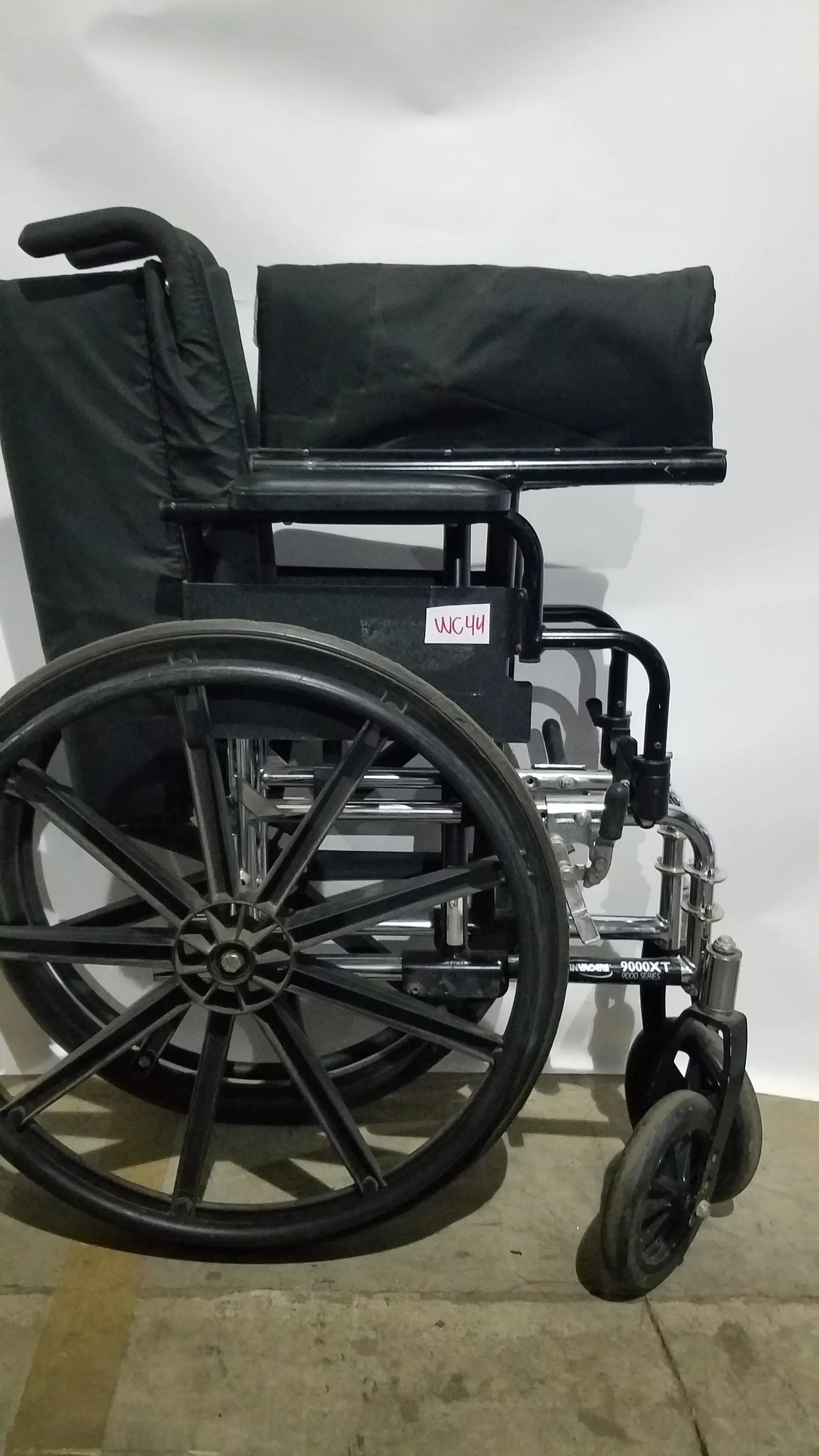 Manual Wheelchair - Durable Black Seat Mobility Assist